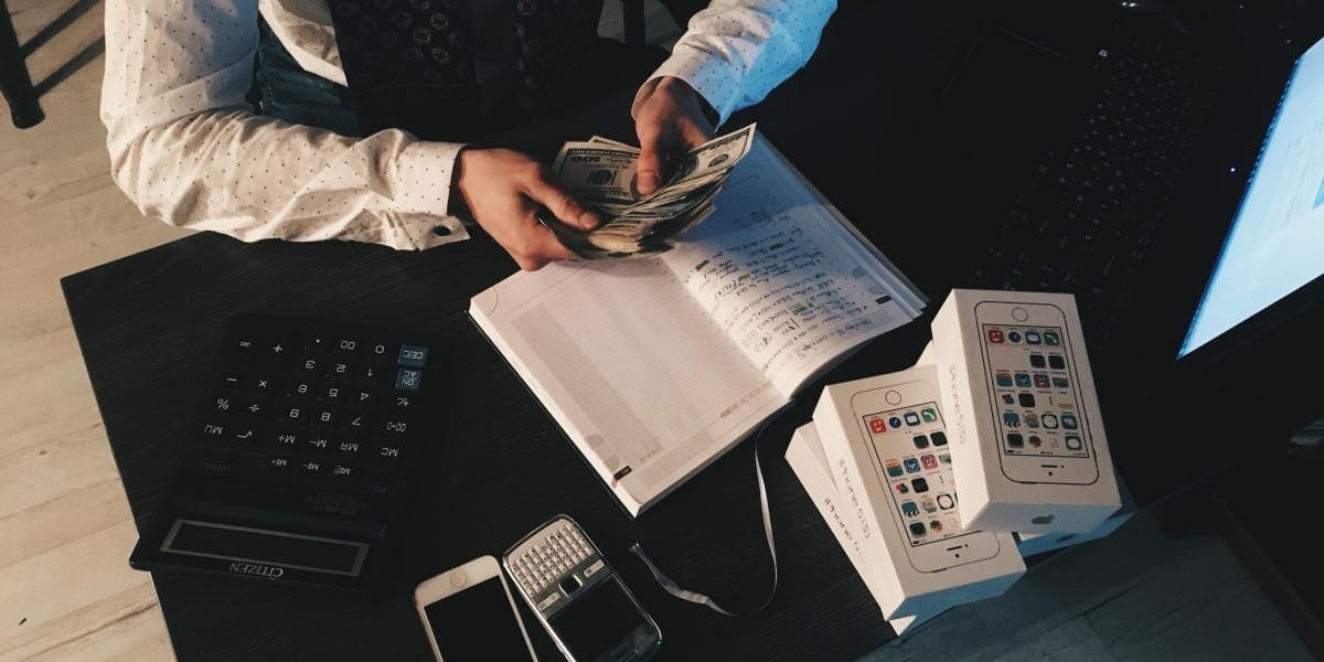 bookkeeper looking over finances of a small business