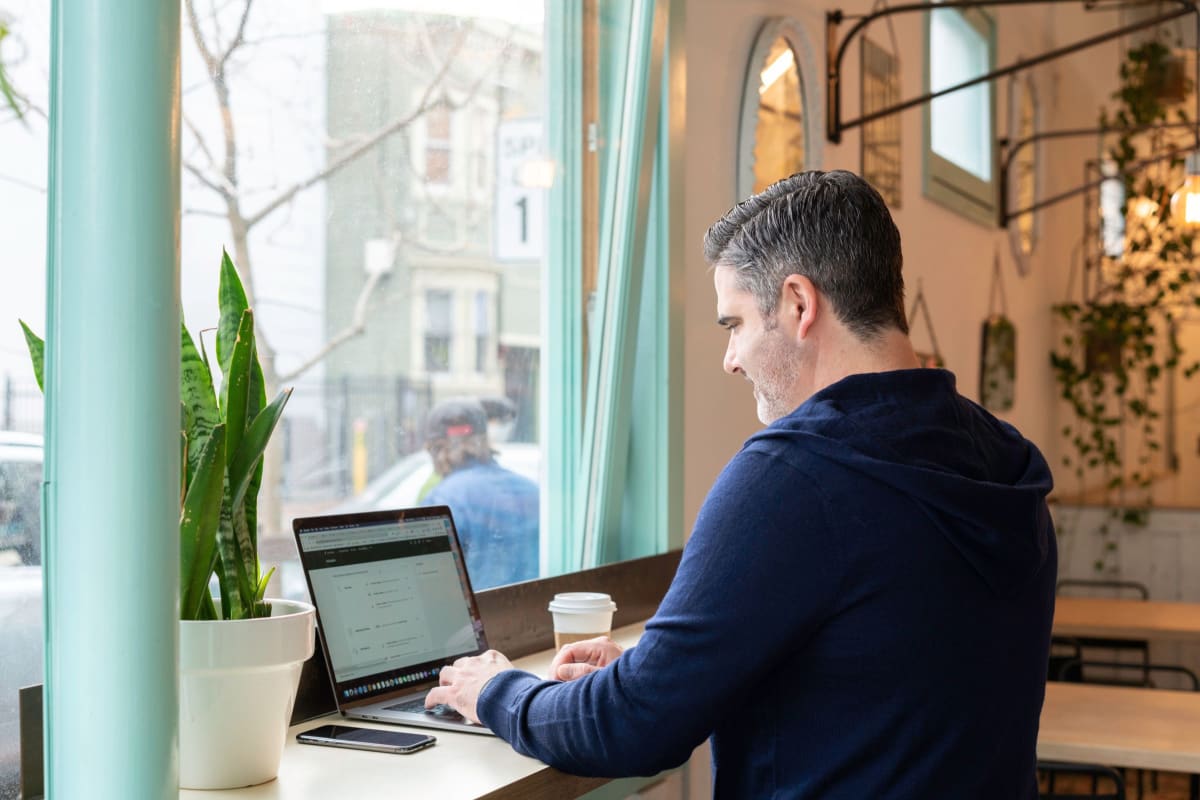 business owner managing business finances on a computer