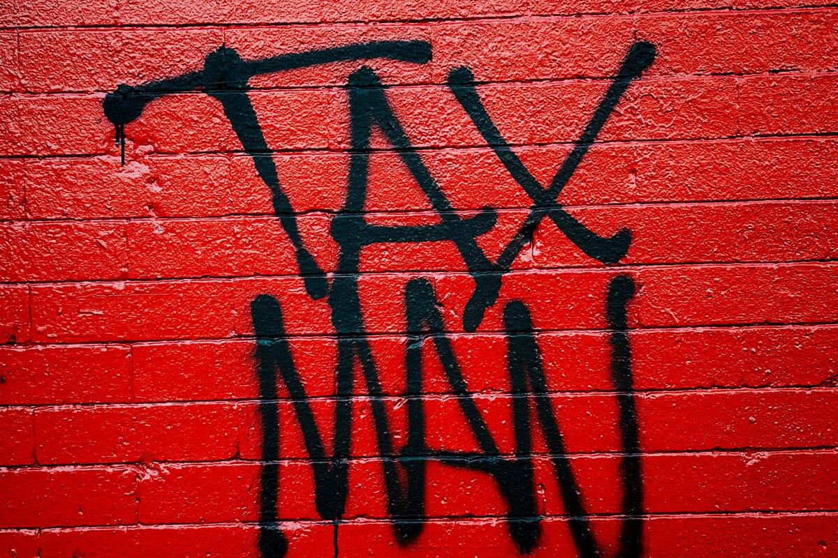 Graffiti representing the disappointments of a tax audit