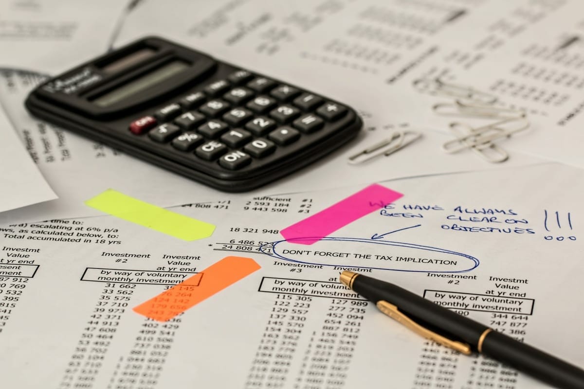 Financial statements used for a year-end bookkeeping checklist
